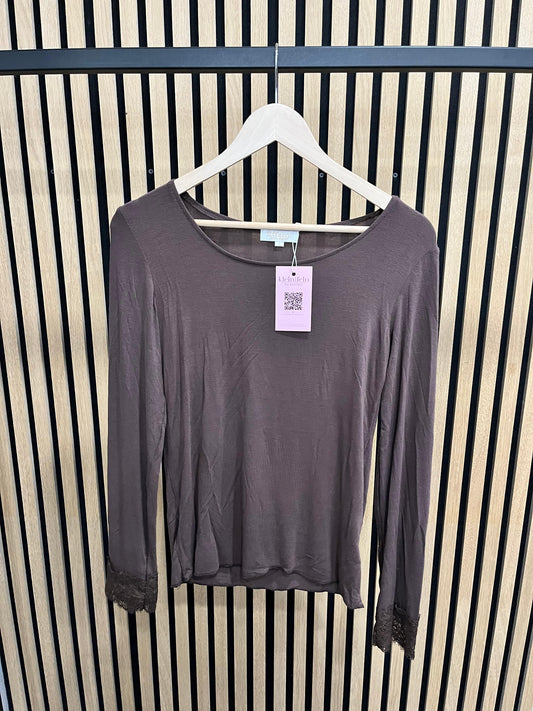 Dünnes Longsleeve mit Spitzendetail