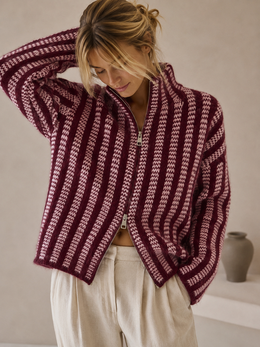 Retro Zip Cardigan