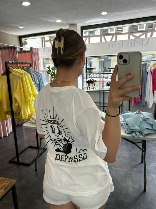 T-Shirt mit Espressoprint