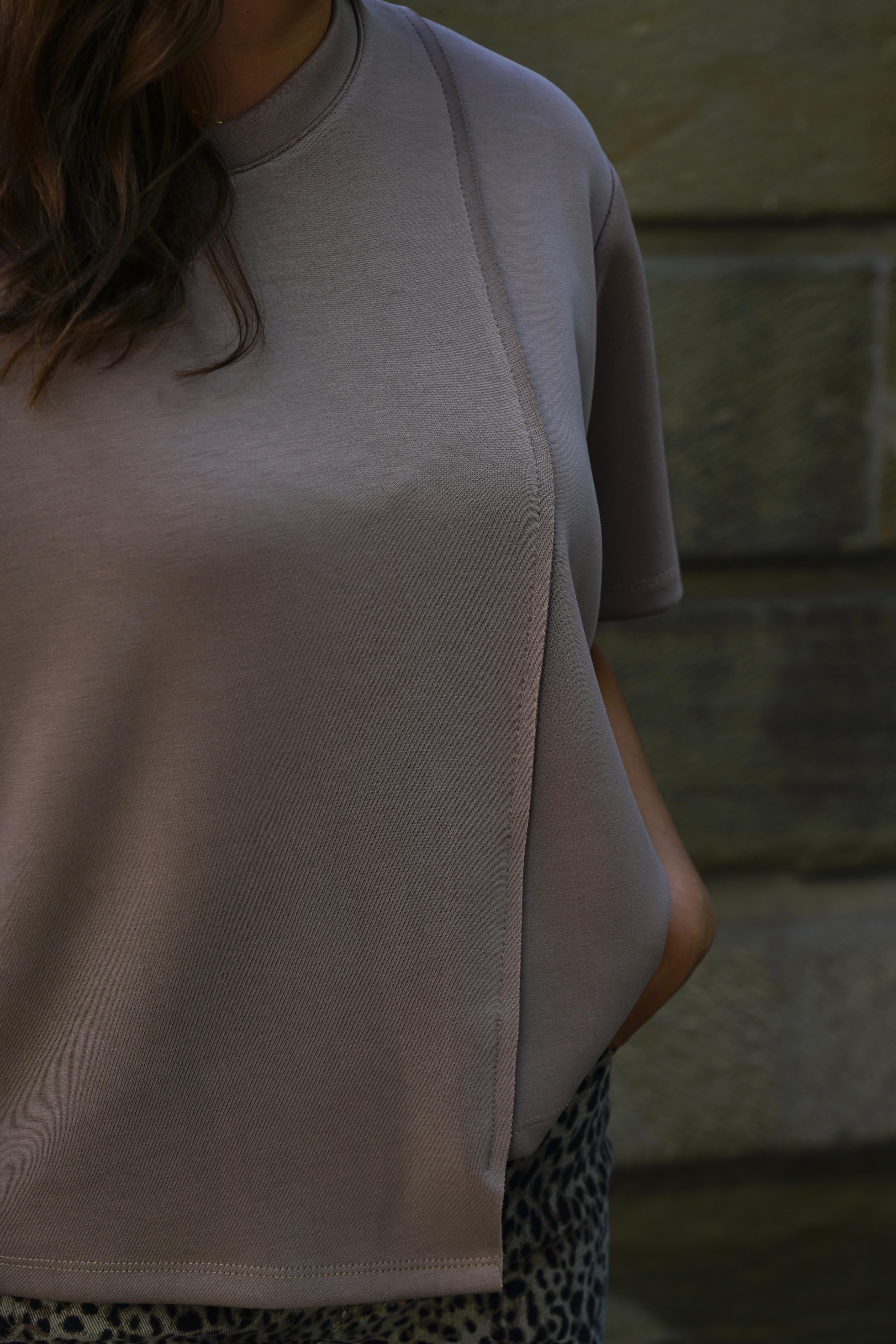 Basic Oversize Shirt - taupe