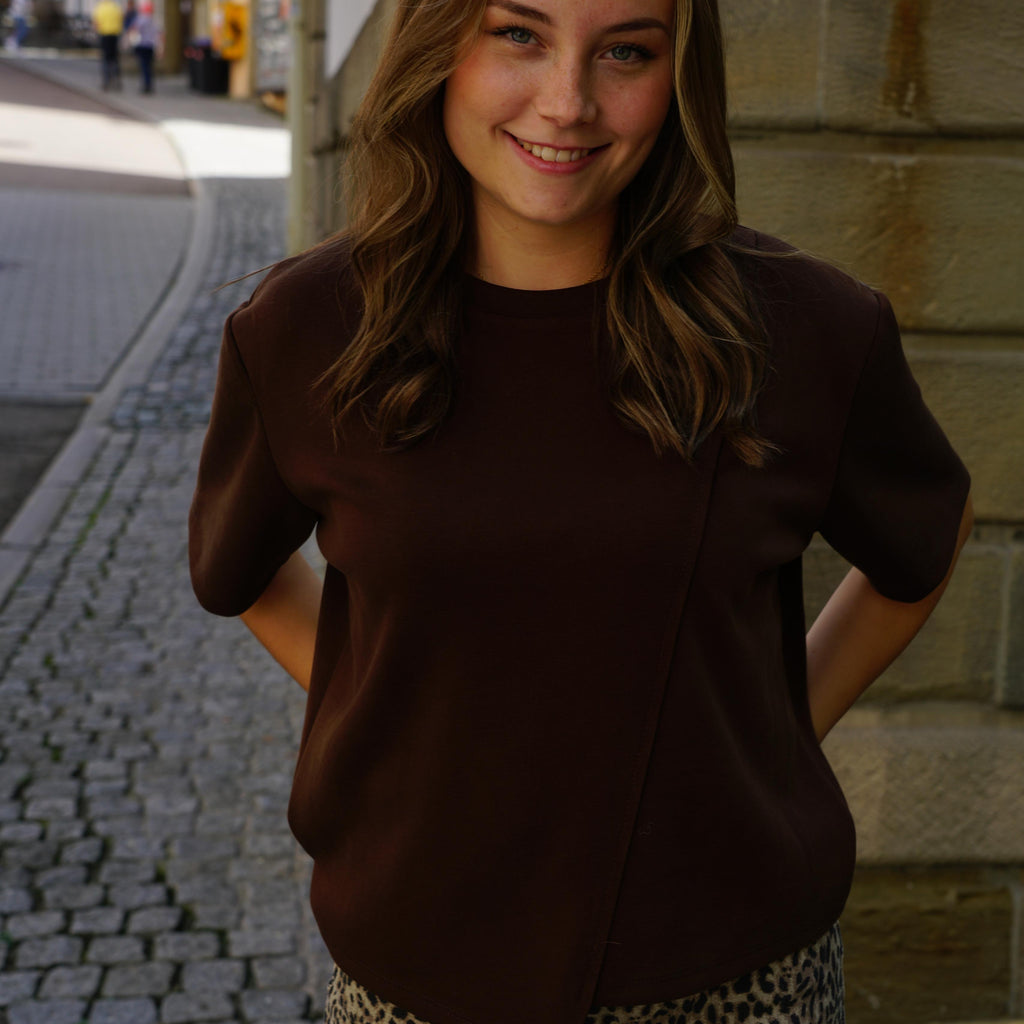 Basic Oversize Shirt -Braun