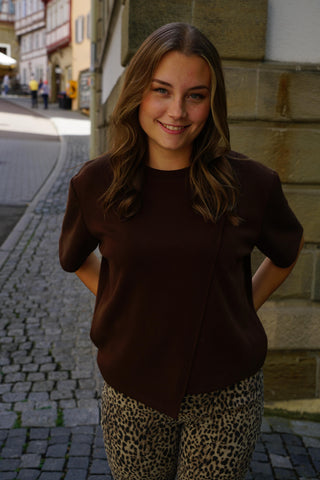 Basic Oversize Shirt -Braun