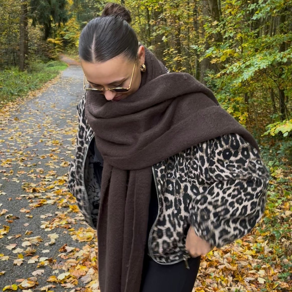 Schal "Milea" – Schokobraun, soft, schlicht, wunderschön