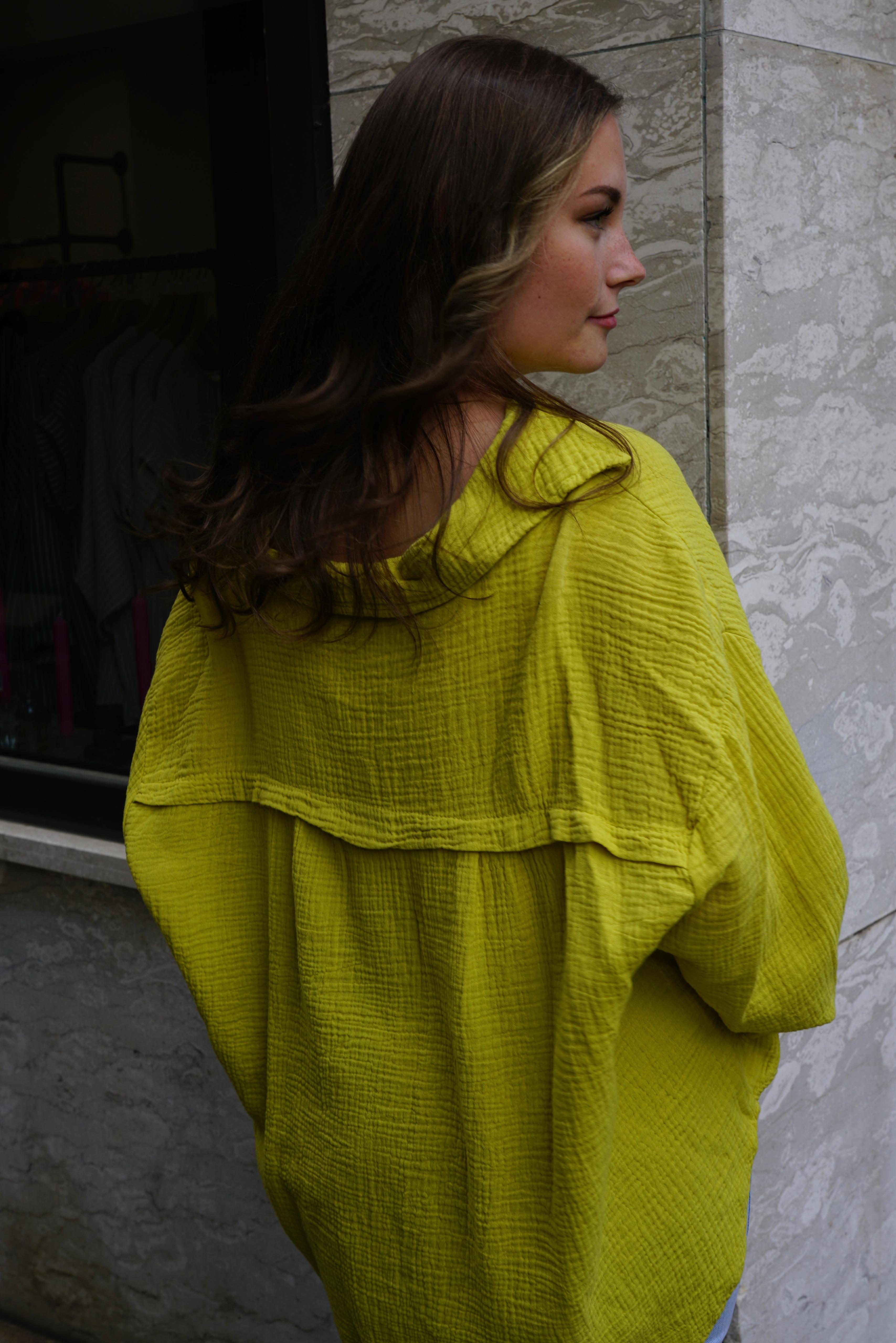 Musselinbluse Summer - Senf
