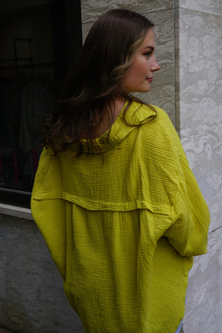 Musselinbluse Summer - Senf