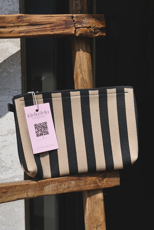 Gestreifte Kosmetiktasche