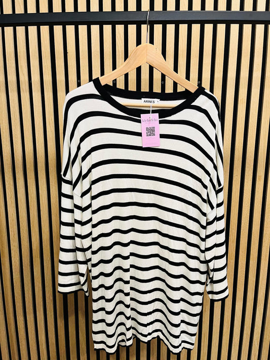 Streifen Feinstrickpullover