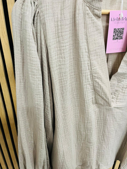 Musselinbluse mit Goldschimmer