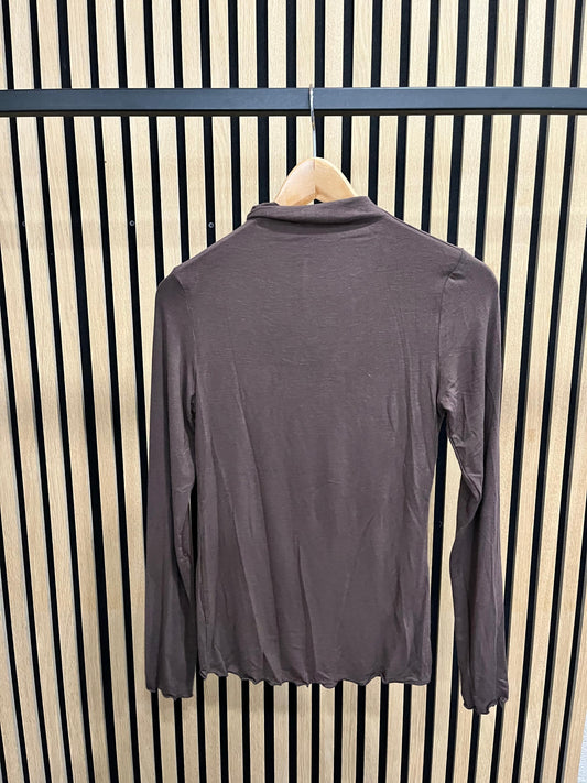 Dünnes Longsleeve mit Stehkragen