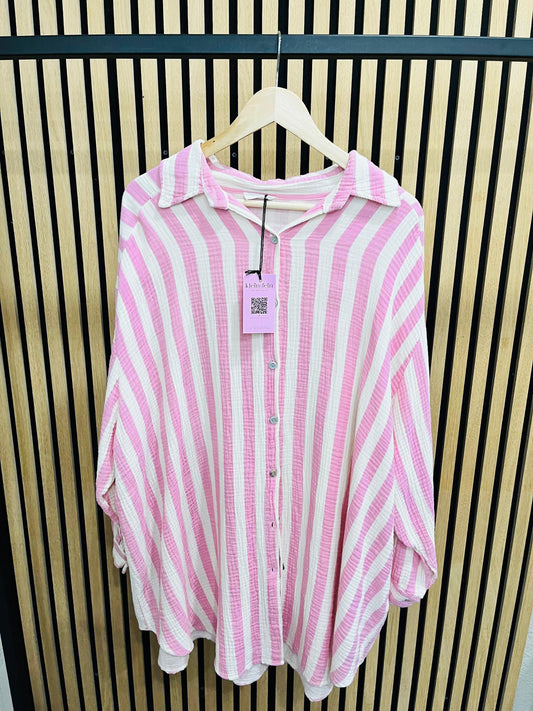 Oversize Musselinbluse