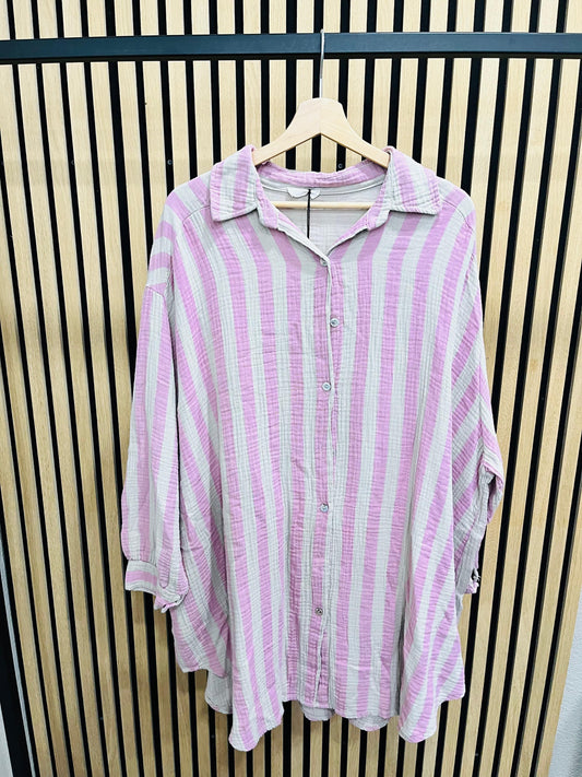 Oversize Musselinbluse