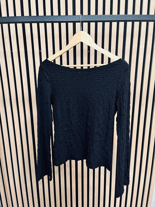 Longsleeve mit Crinkle Optik