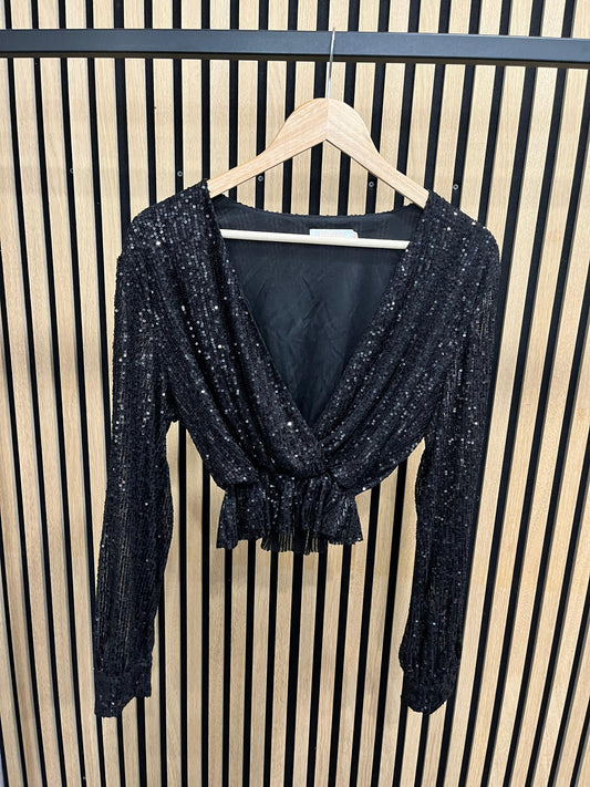 Pailletten-Bluse