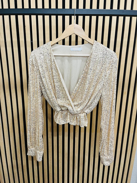 Pailletten-Bluse