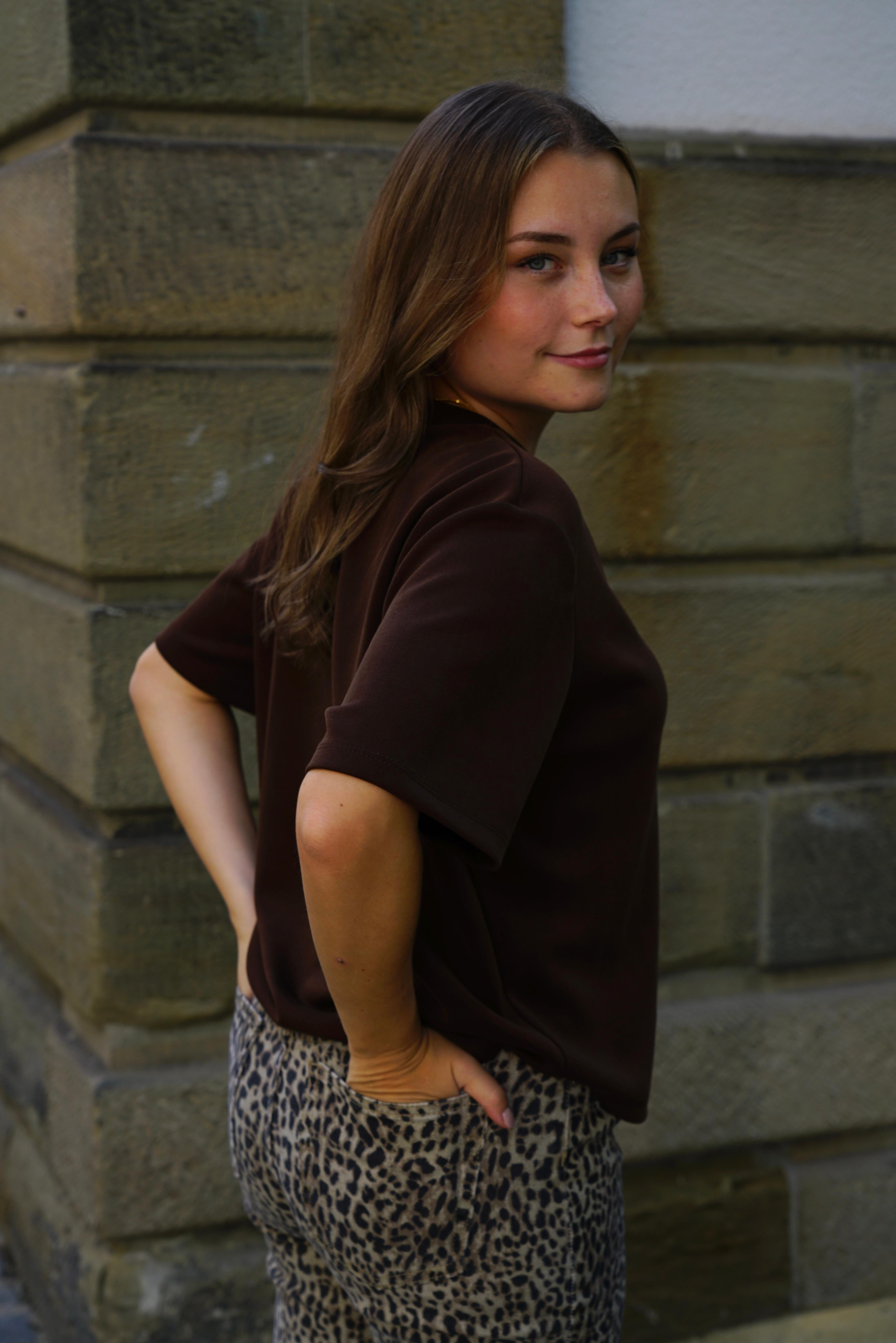 Basic Oversize Shirt -Braun