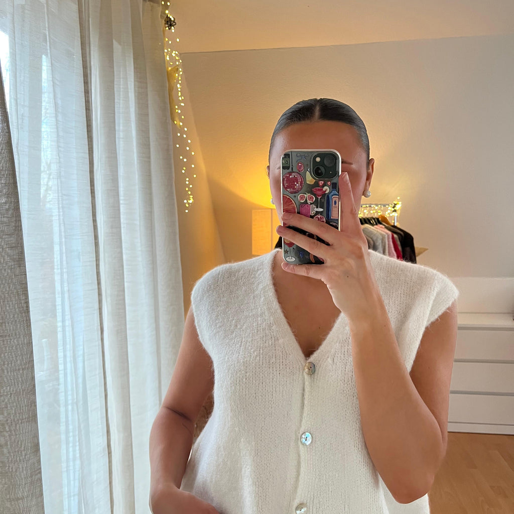 Strickweste „Tilda“ – wollweiß