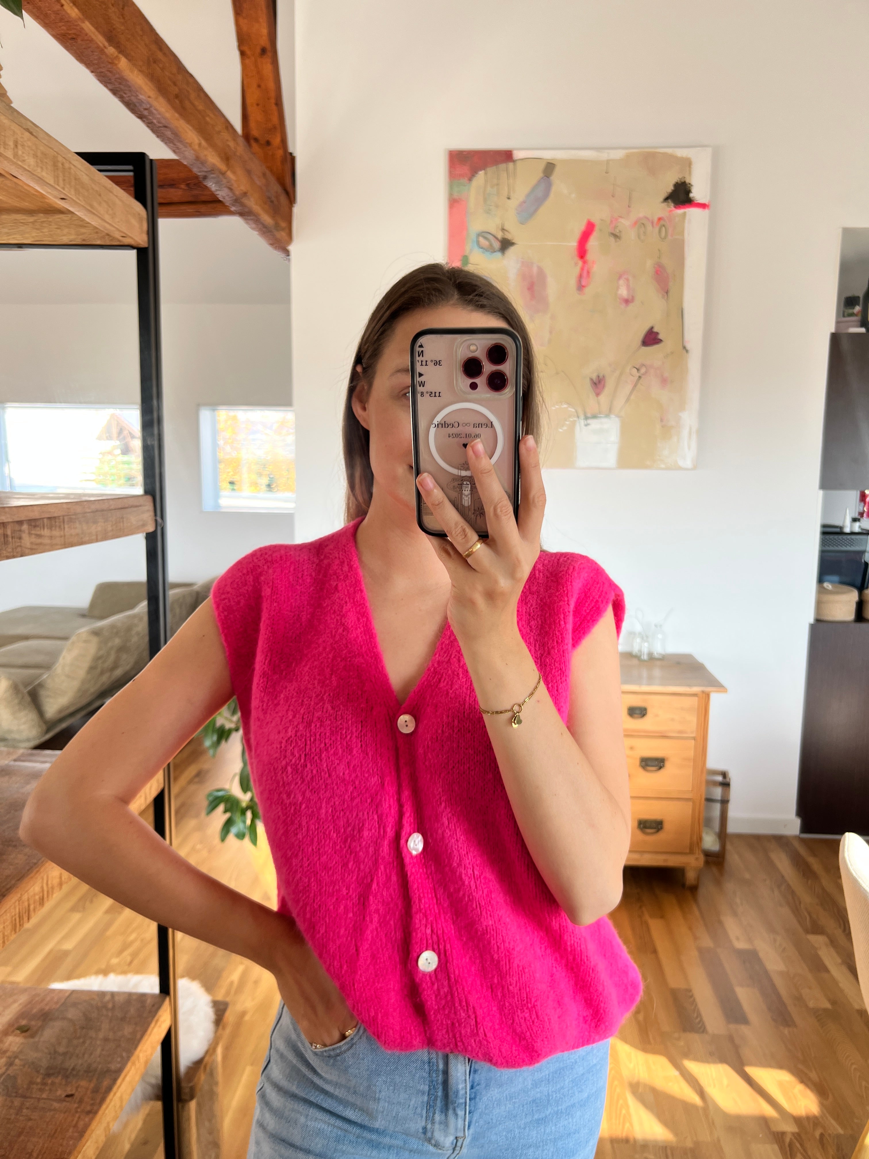 Strickweste „Tilda“ – pink