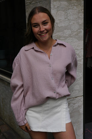 Musselinbluse Summer - Rosenholz