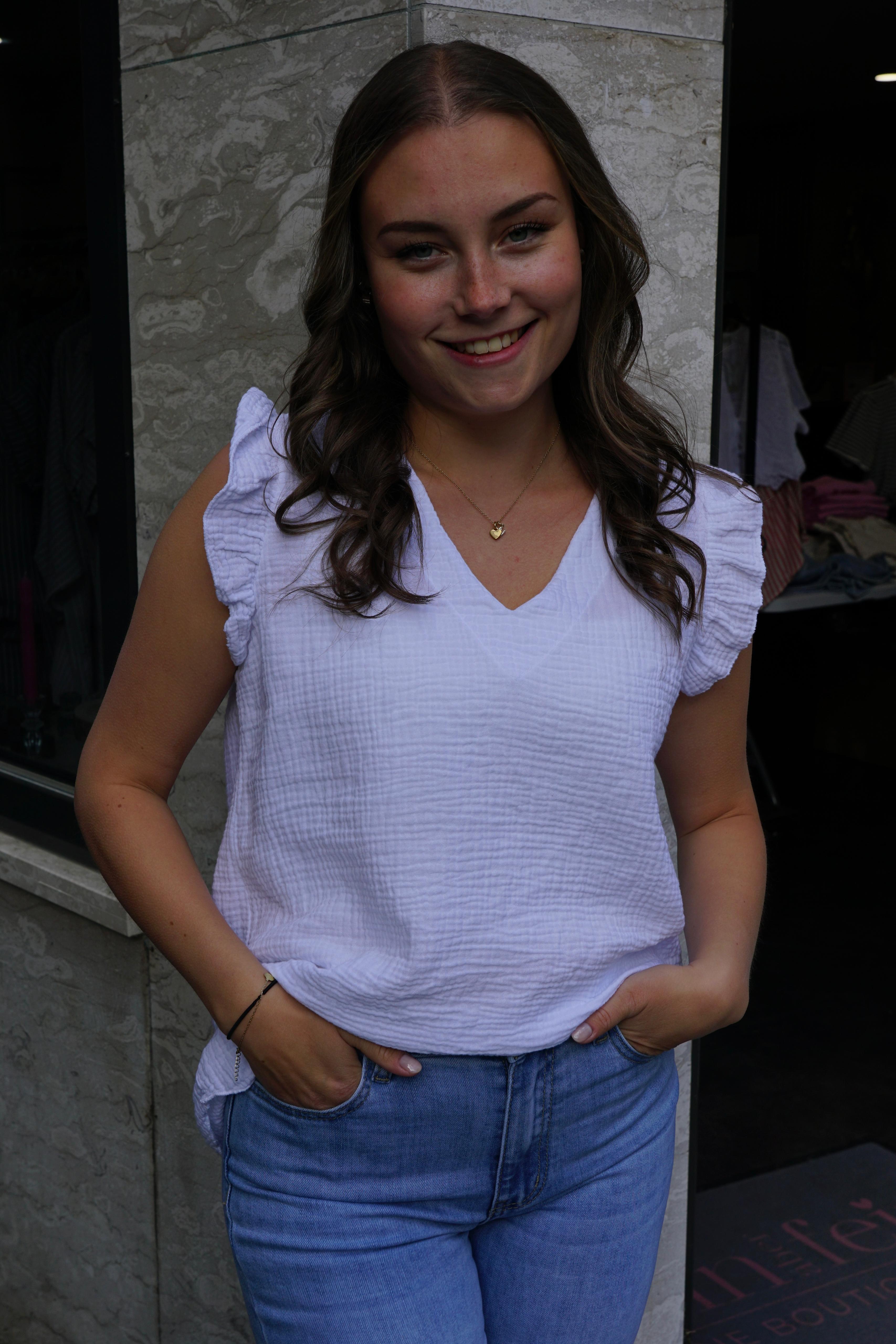 Musselinshirt Marie - Weiß