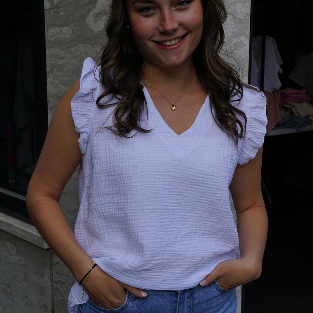 Musselinshirt Marie - Weiß