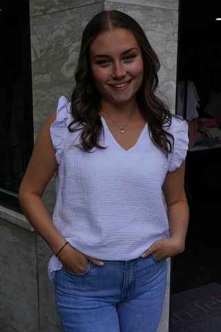 Musselinshirt Marie - Weiß