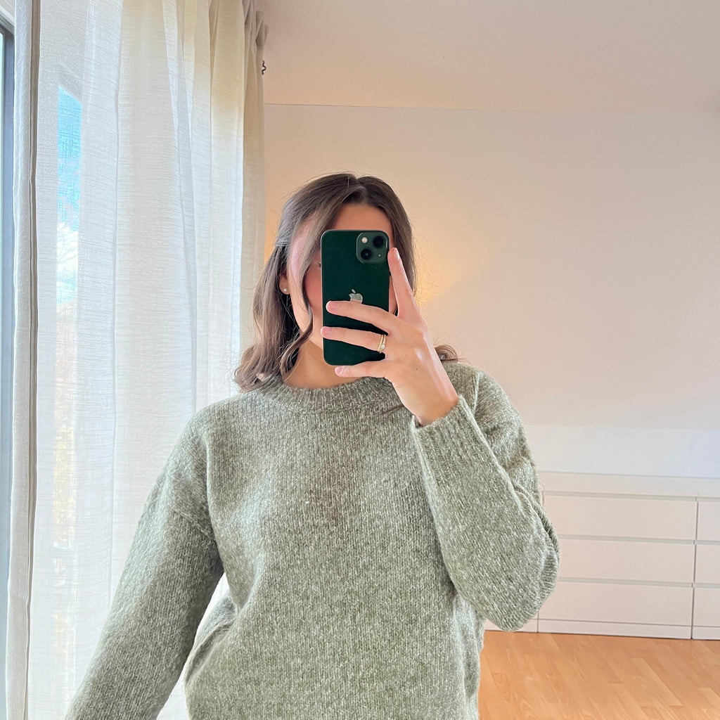 Pullover „Alina“ – Grün, cozy & timeless