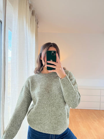 Pullover „Alina“ – Grün, cozy & timeless