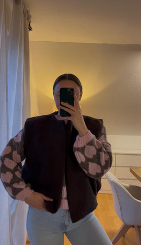 Teddyweste „Mila“ – schokobraun