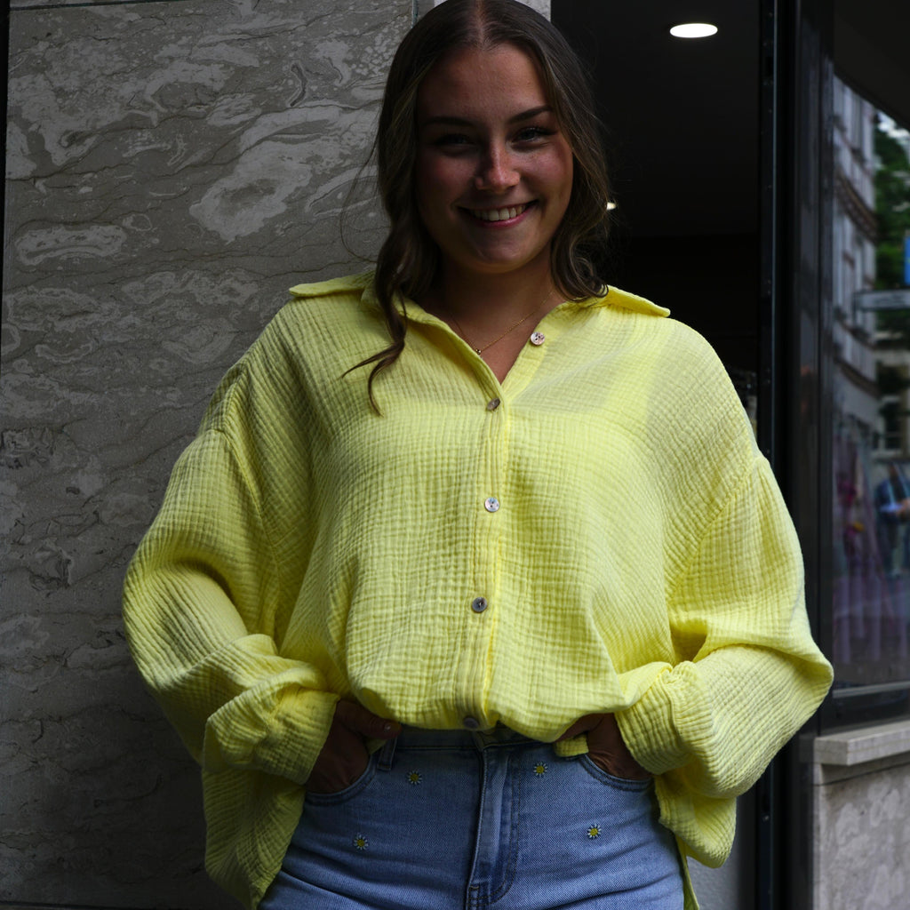 Musselinbluse Summer - Sonnengelb