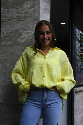 Musselinbluse Summer - Sonnengelb