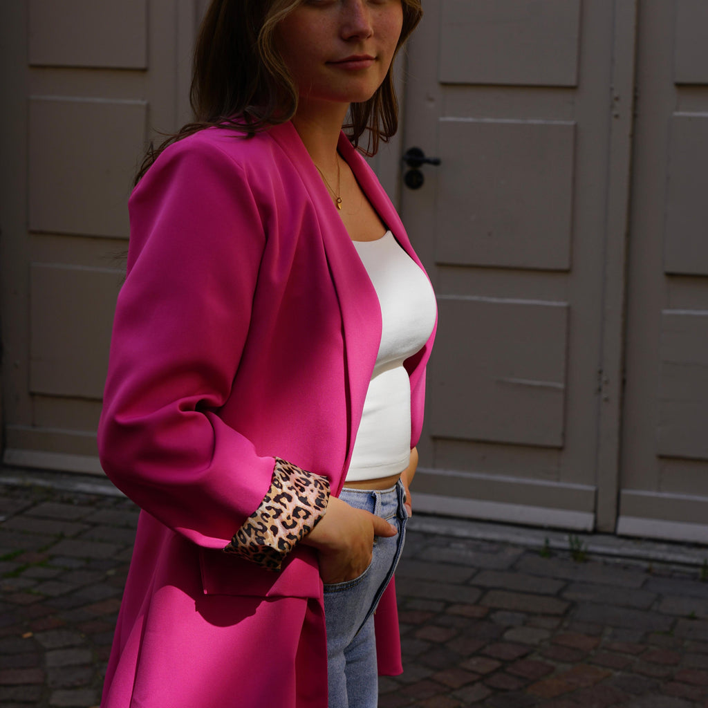 🐆 Blazer mit Leopardenfutter – Pink