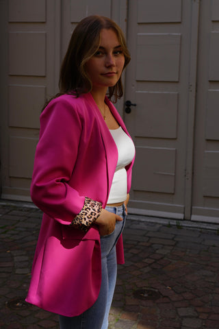 🐆 Blazer mit Leopardenfutter – Pink
