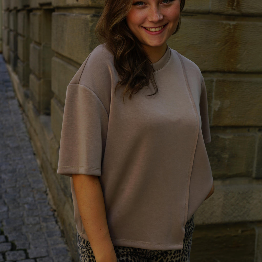 Basic Oversize Shirt - taupe