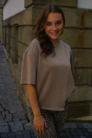 Basic Oversize Shirt - taupe