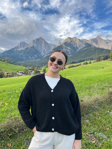 Strickjacke - Schwarz