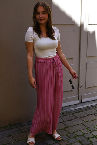 Plisseehose -Rose