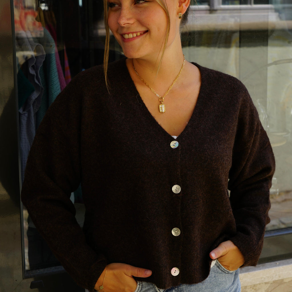 Chocolate cozy Cardigan