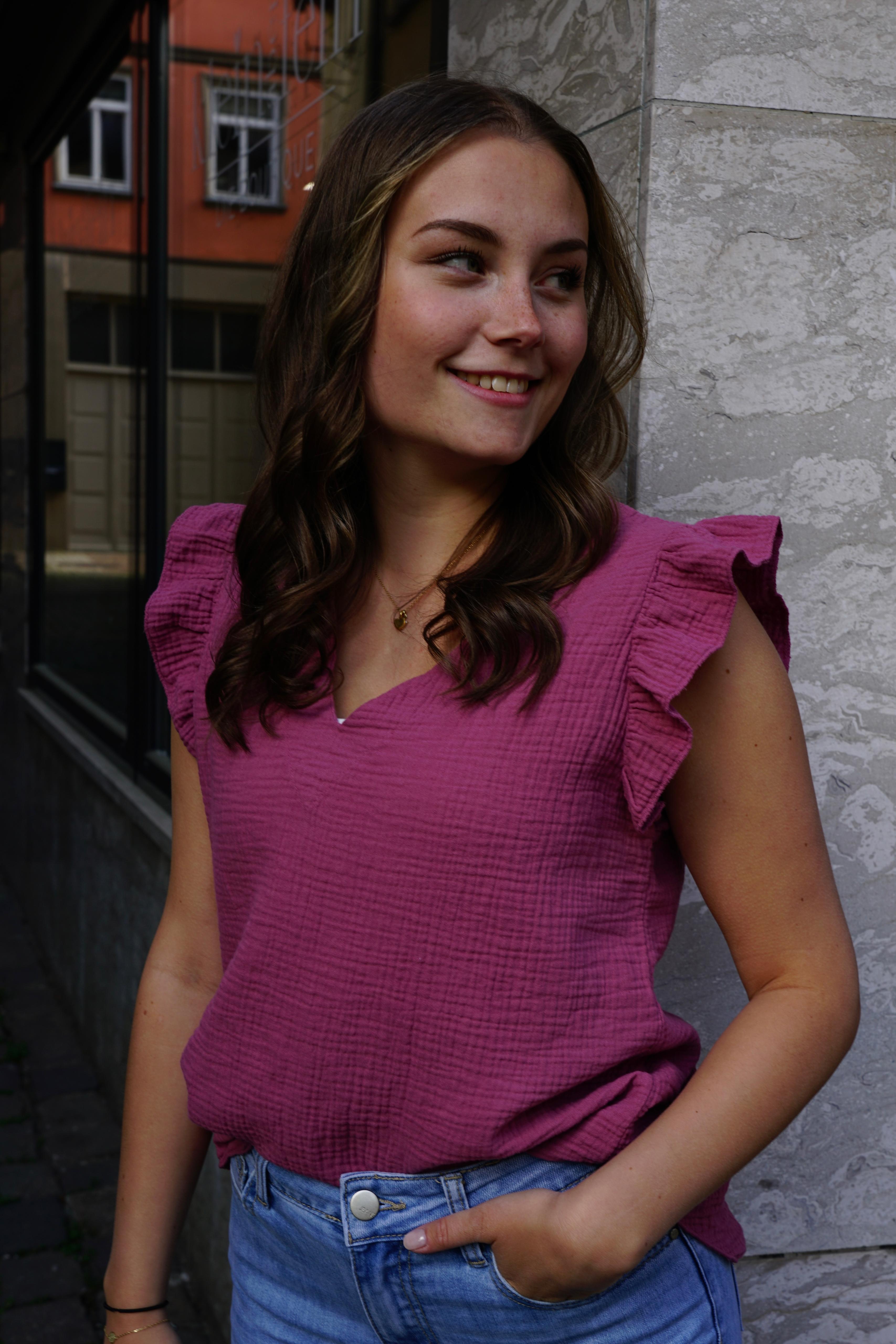 Musselinshirt Marie - Beere