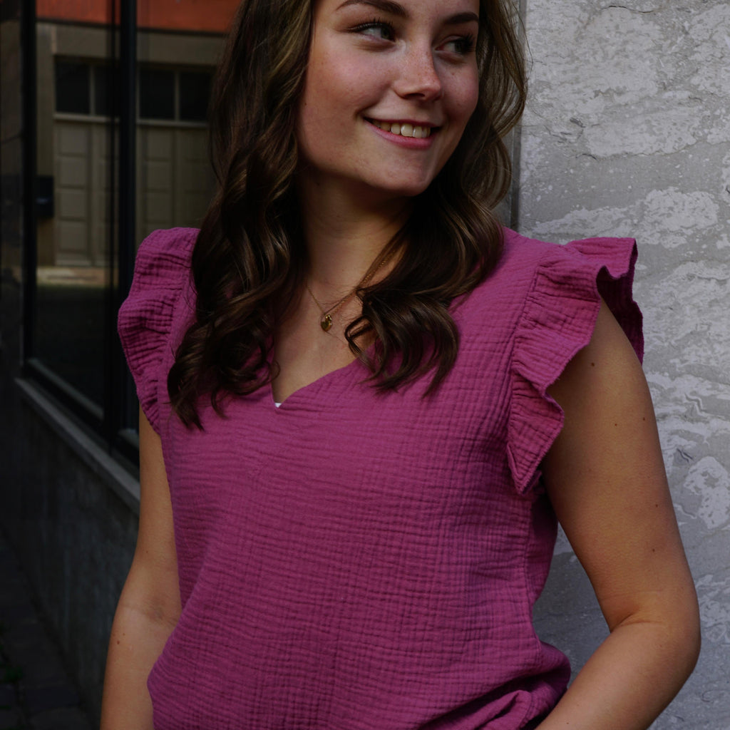 Musselinshirt Marie - Beere
