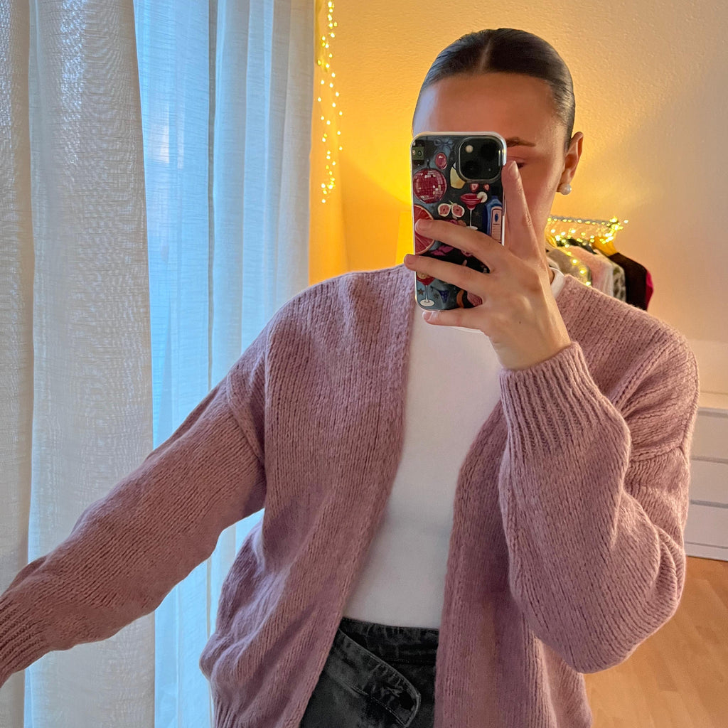 Strickjacke „Leni“ – Rose