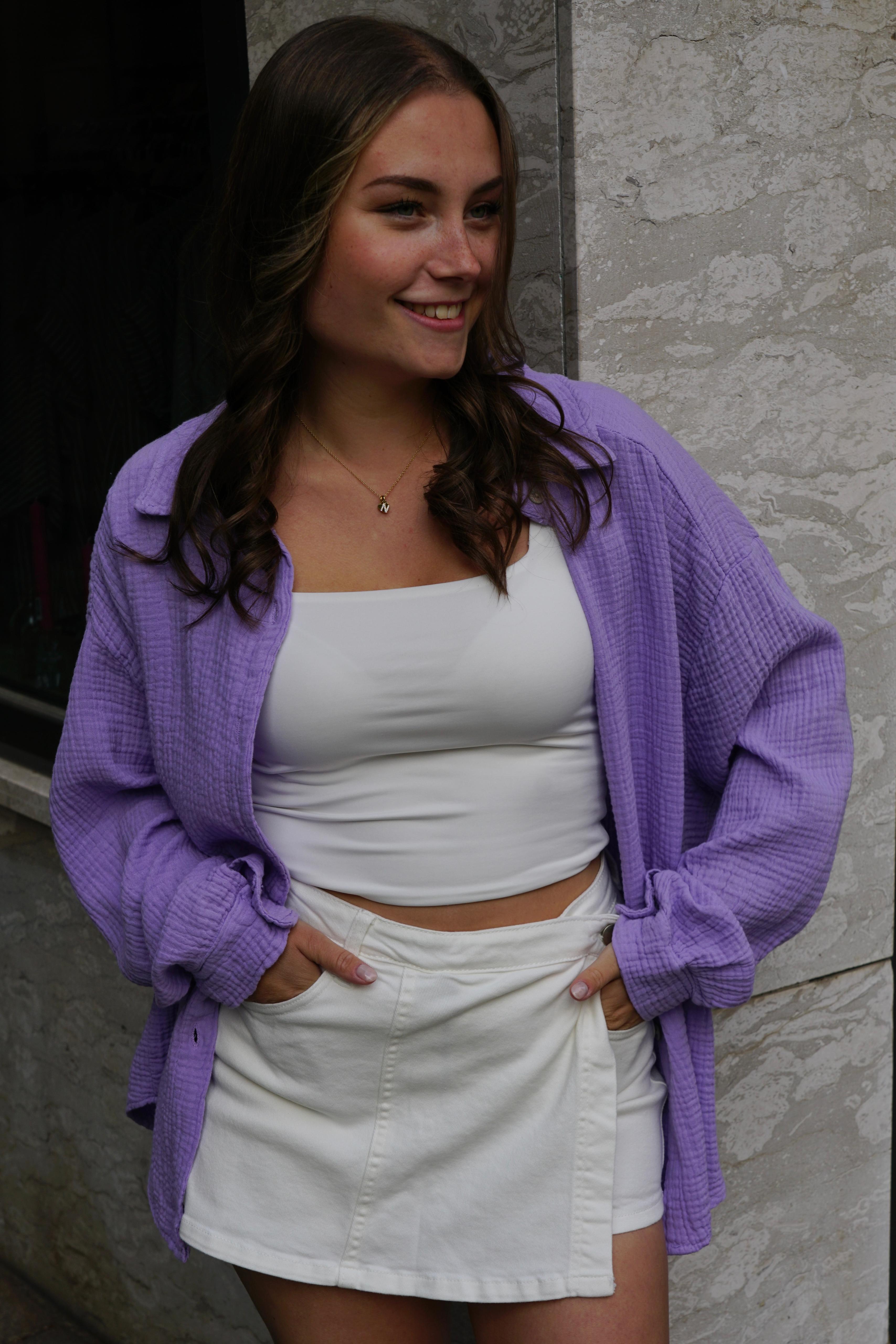 Musselinbluse Summer - Lila