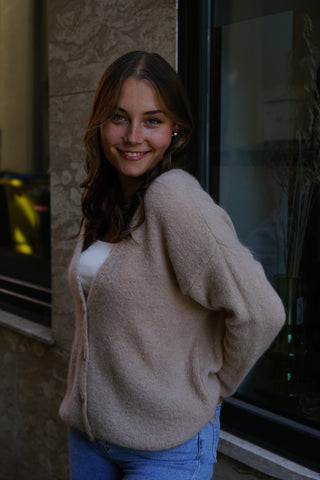 Sommerstrickjacke Lina - Beige