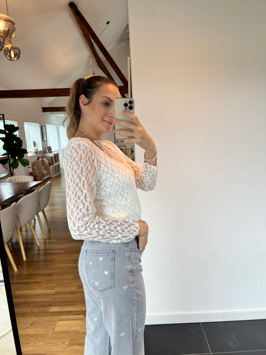 Longsleeve aus Spitze