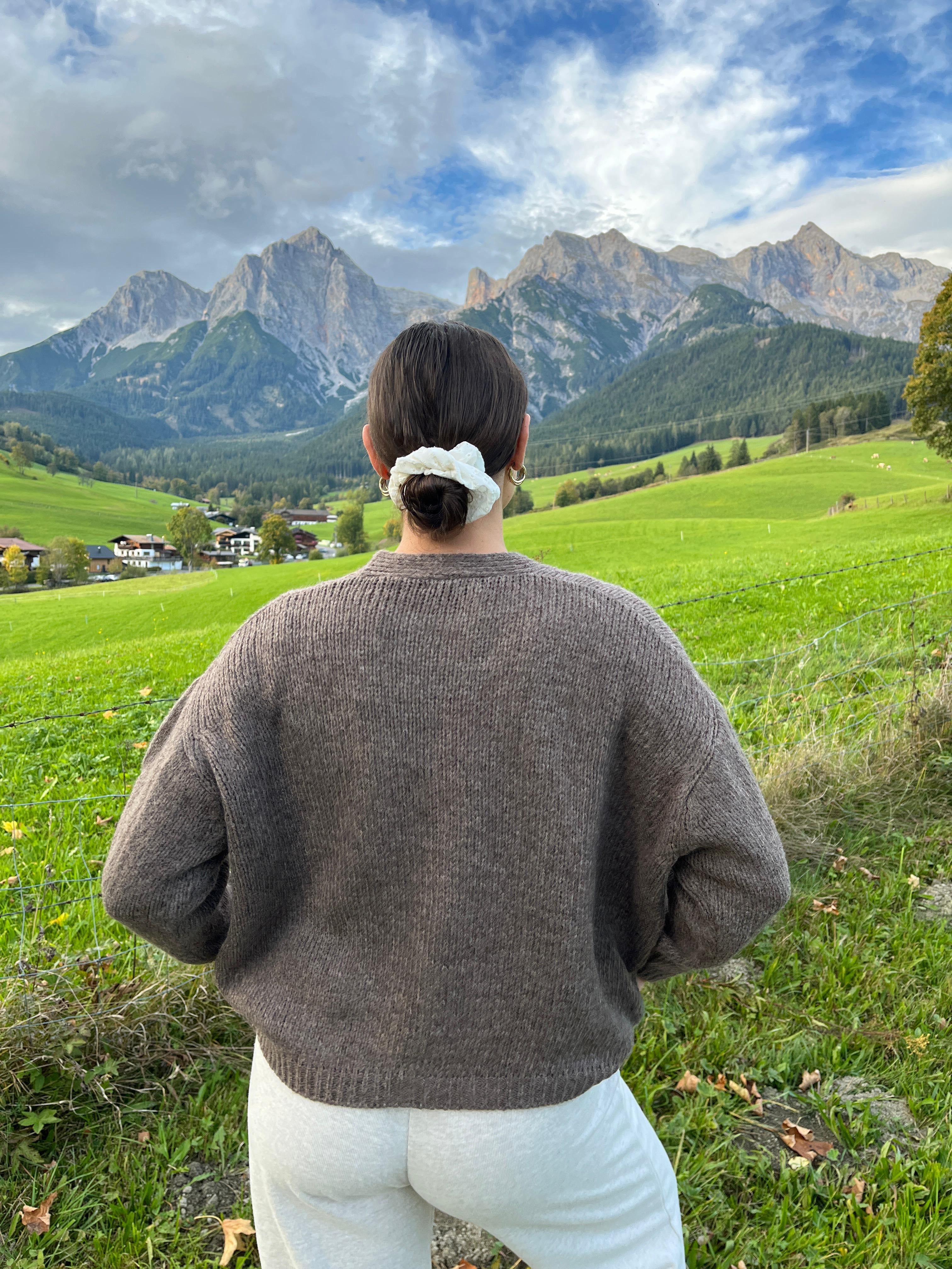 Strickjacke - dunkelbraun