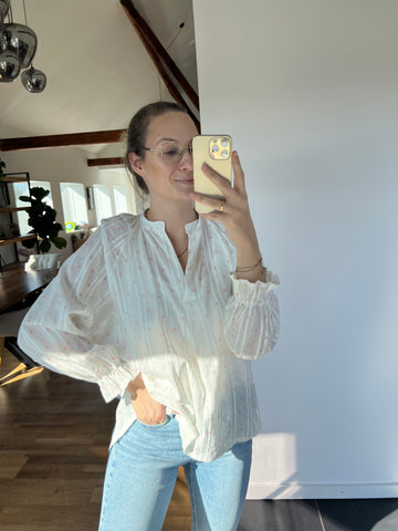 Herzchenbluse „Hannah“ – Blush Heart