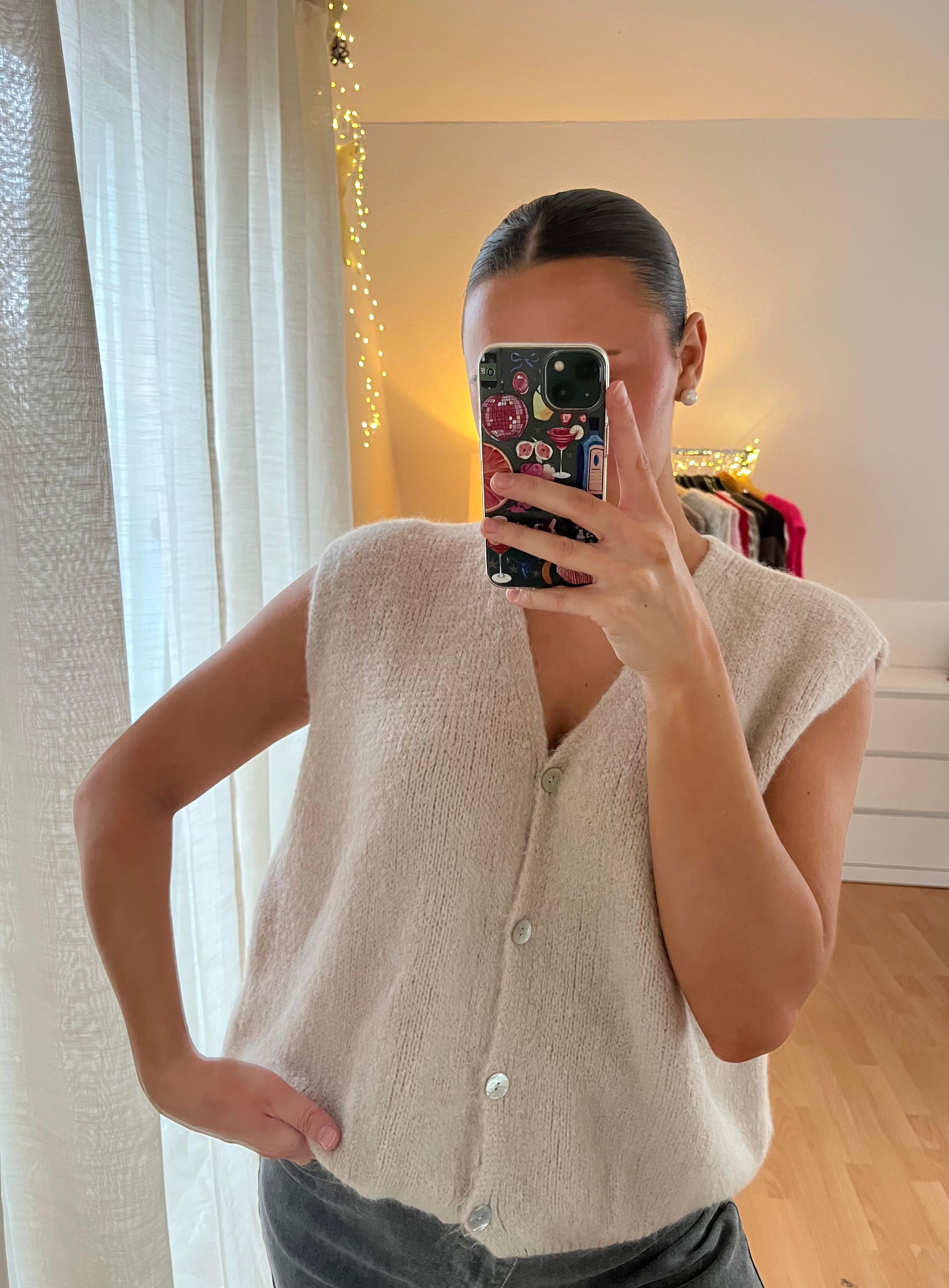 Strickweste „Tilda“ – wollweiß