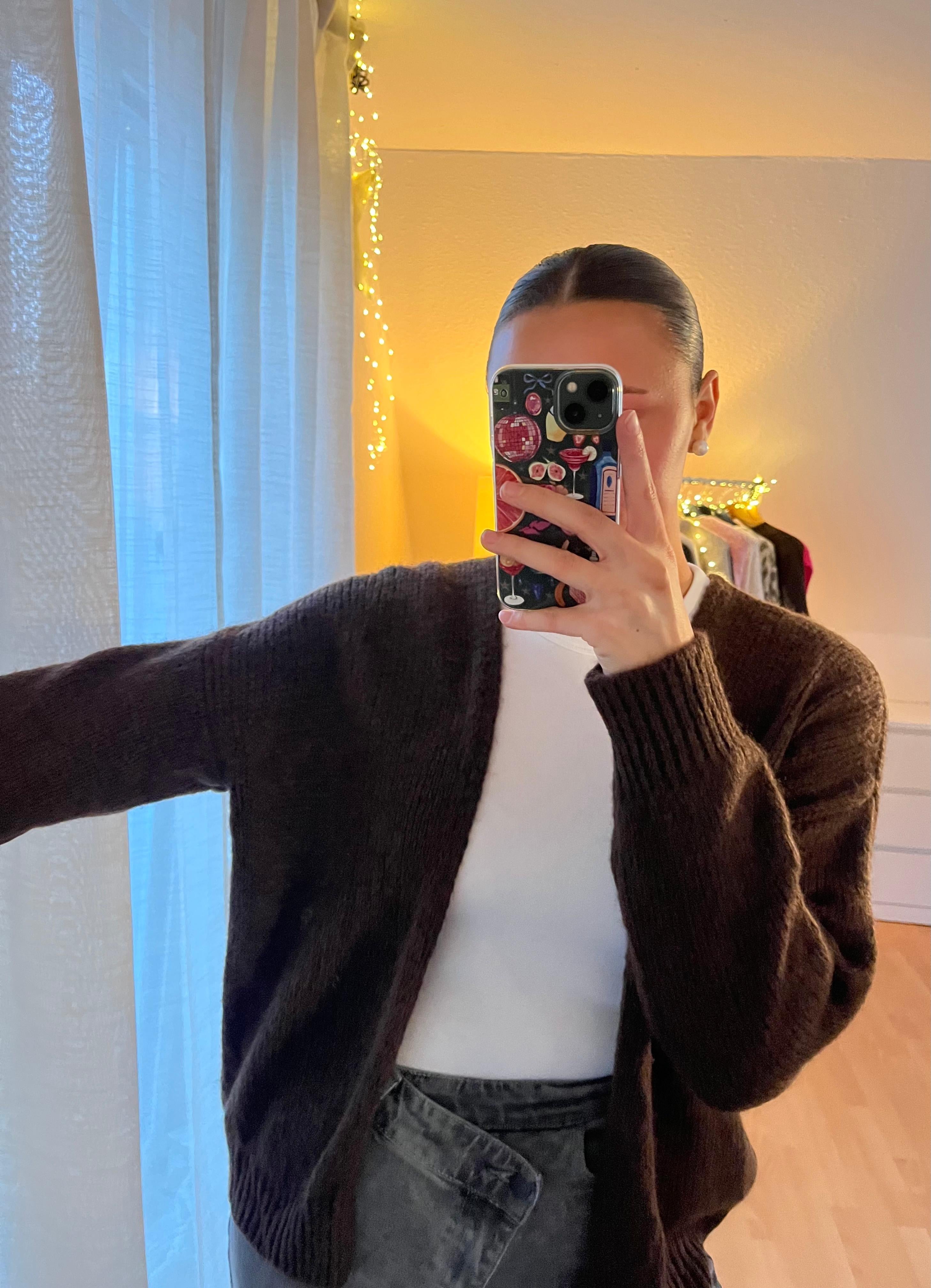 Strickjacke „Leni“ – Schokobraun