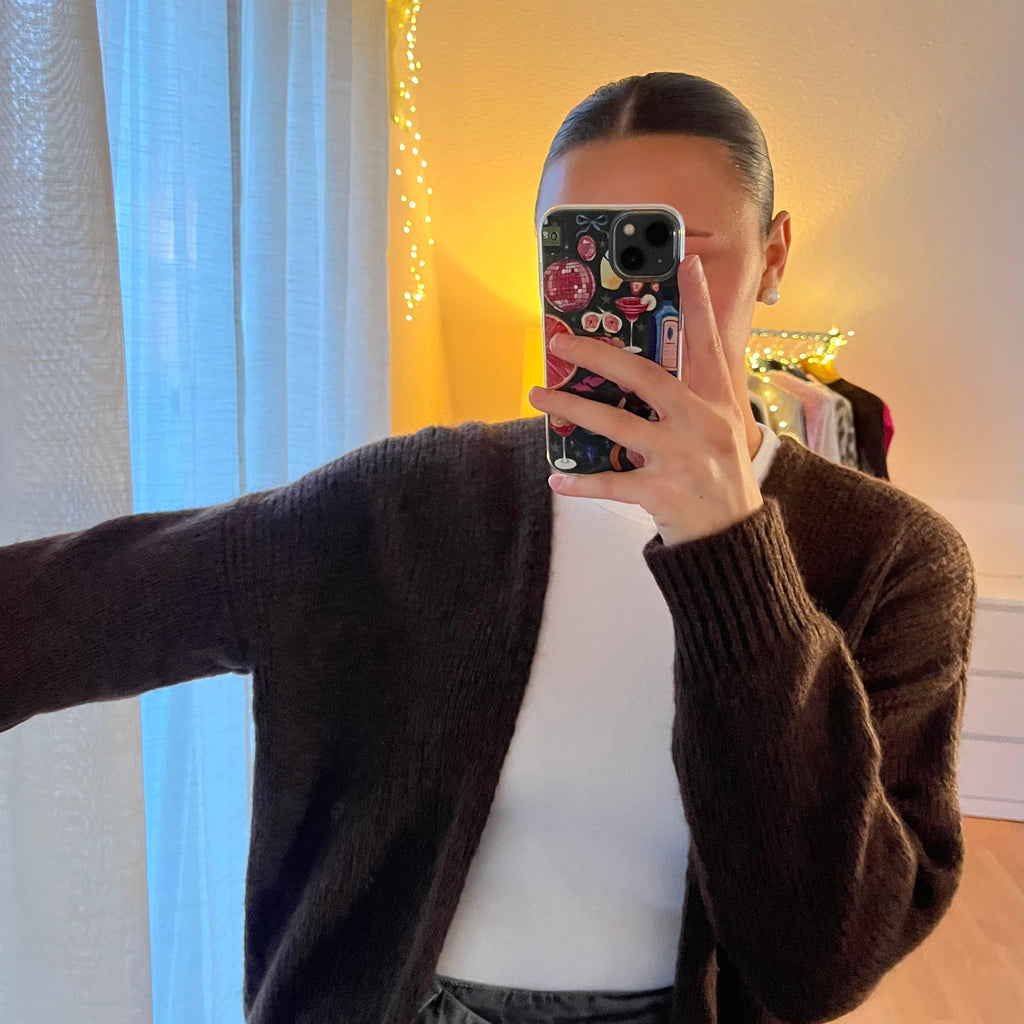 Strickjacke „Leni“ – Schokobraun