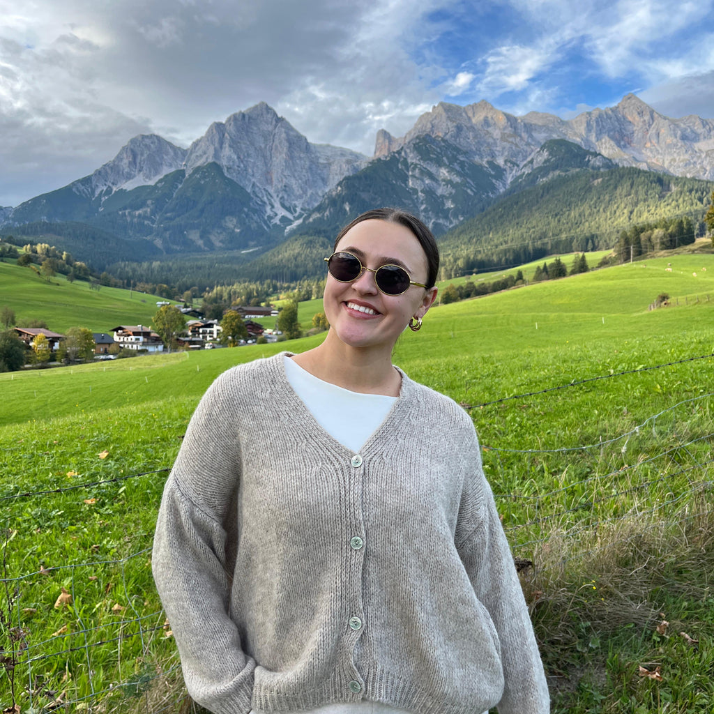 Strickjacke - beige