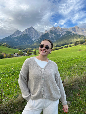 Strickjacke - beige